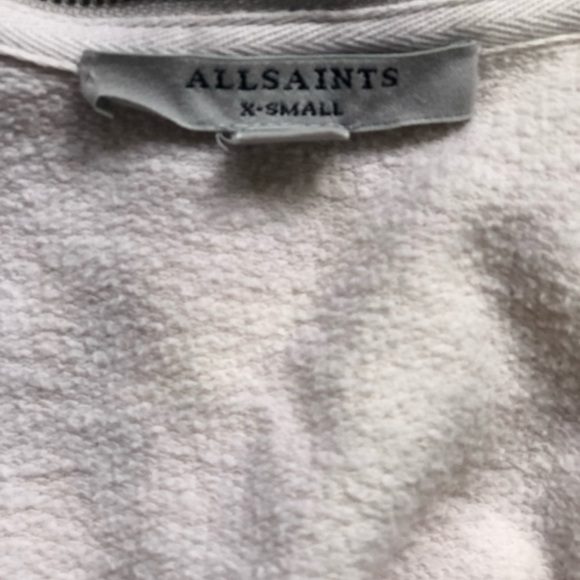 ALL saints open sweater with zip shawl beige tie dye - Picture 10 of 12